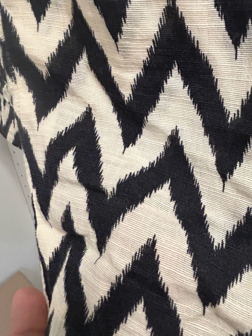 Chevron Crop Pants in Black & Cream - Picture 3 of 3